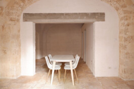 progetto architettonico di sala pranzo di bifocale in palazzo storico