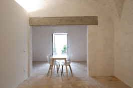 progetto architettonico di sala pranzo di bifocale in palazzo storico