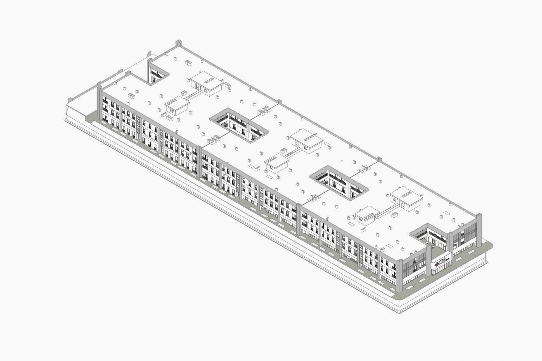 GIF animata di disegni tecnici di uno studentato 